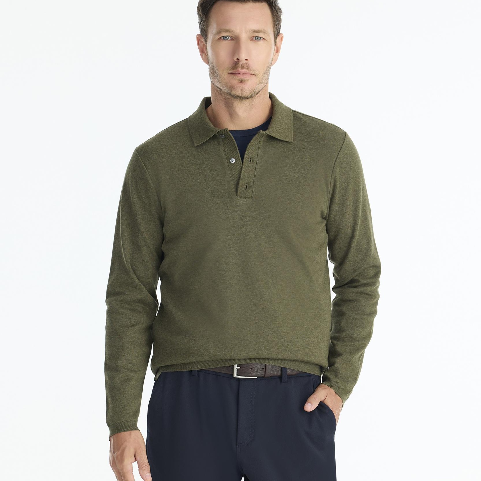 Regular Gömlek Yaka Uzun Kol Kazak