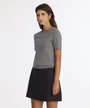  YARGICI Regular Bisiklet Yaka Kısa Kol Kazak