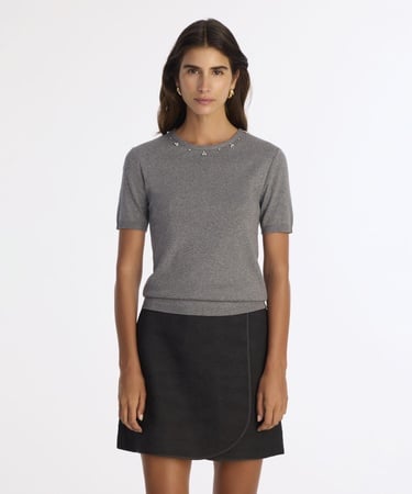  YARGICI Regular Bisiklet Yaka Kısa Kol Kazak