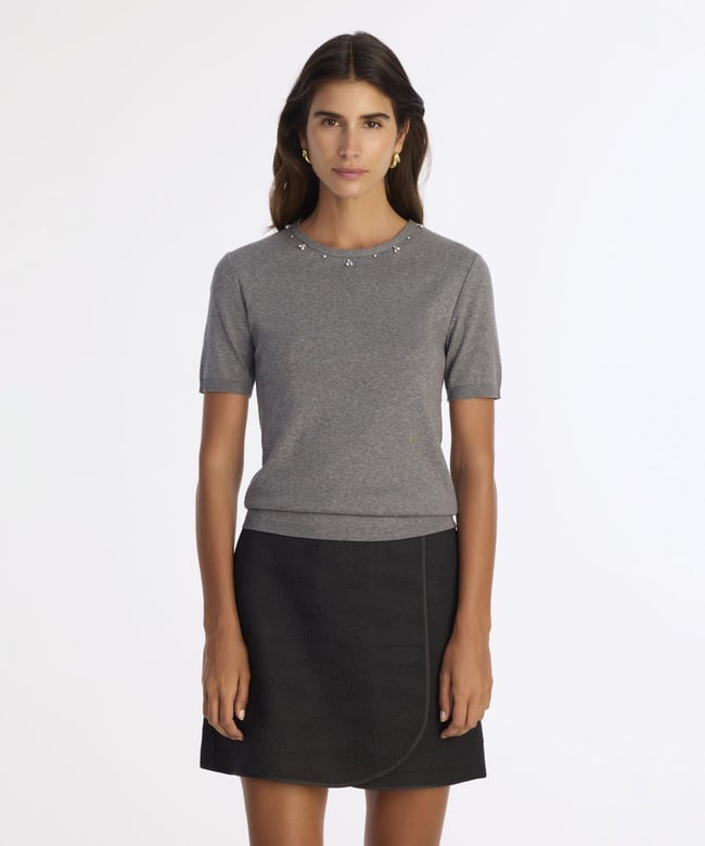  YARGICI Regular Bisiklet Yaka Kısa Kol Kazak