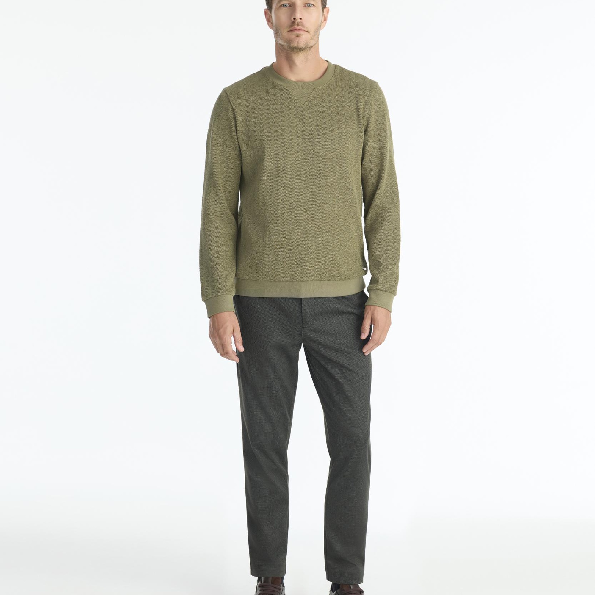 Regular Bisiklet Yaka Uzun Kol Sweatshirt