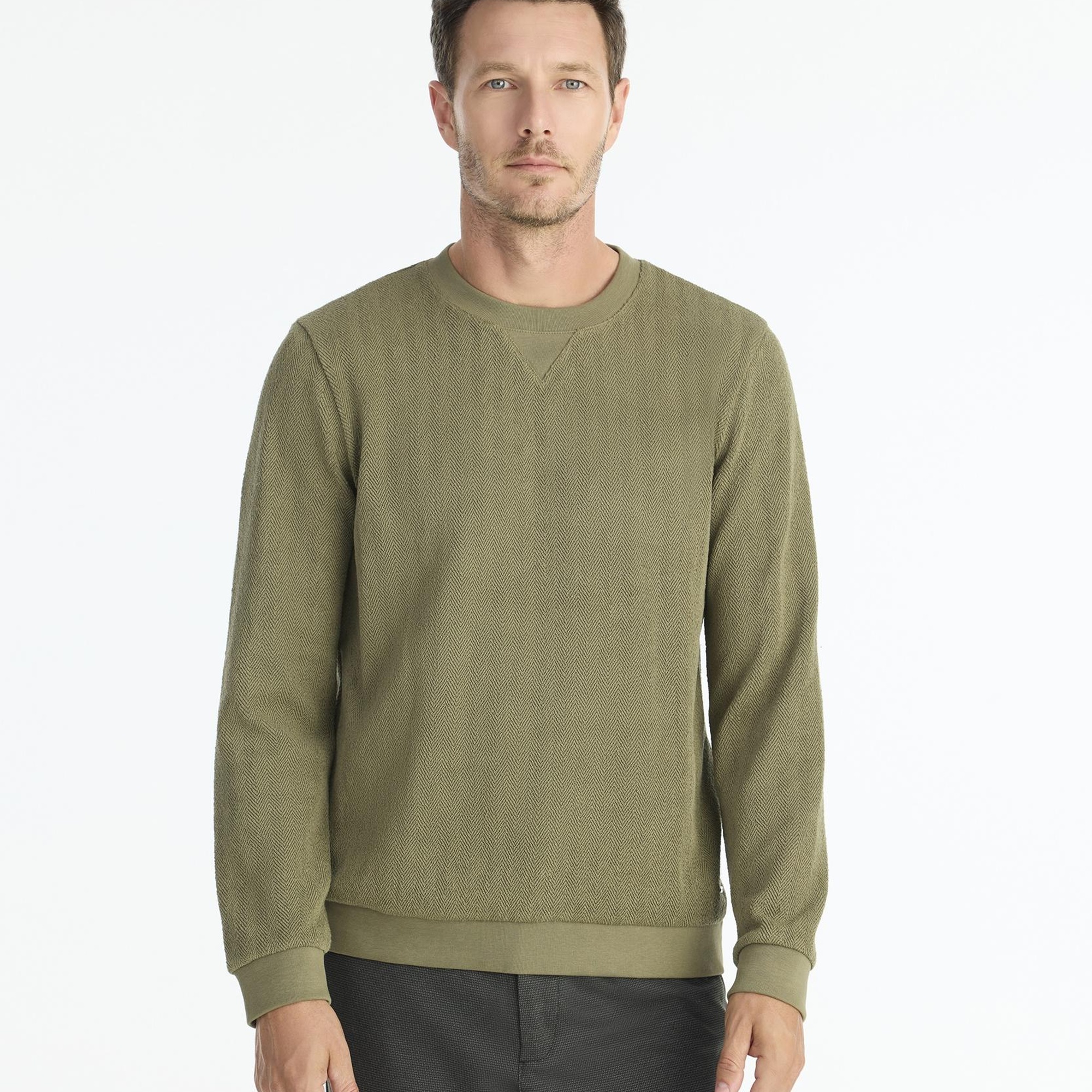 Regular Bisiklet Yaka Uzun Kol Sweatshirt