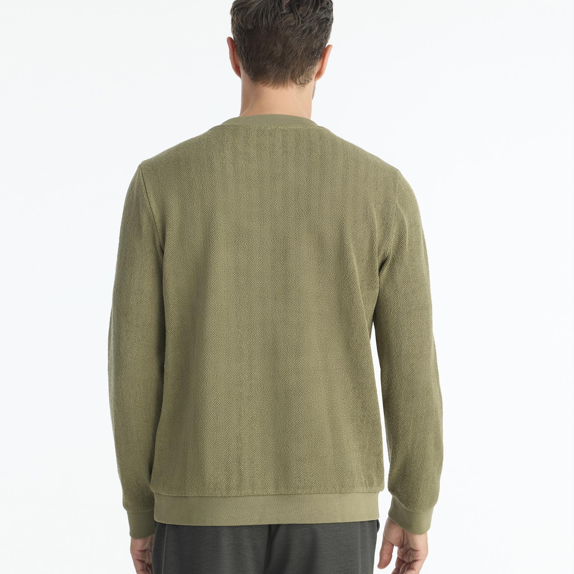 Regular Bisiklet Yaka Uzun Kol Sweatshirt