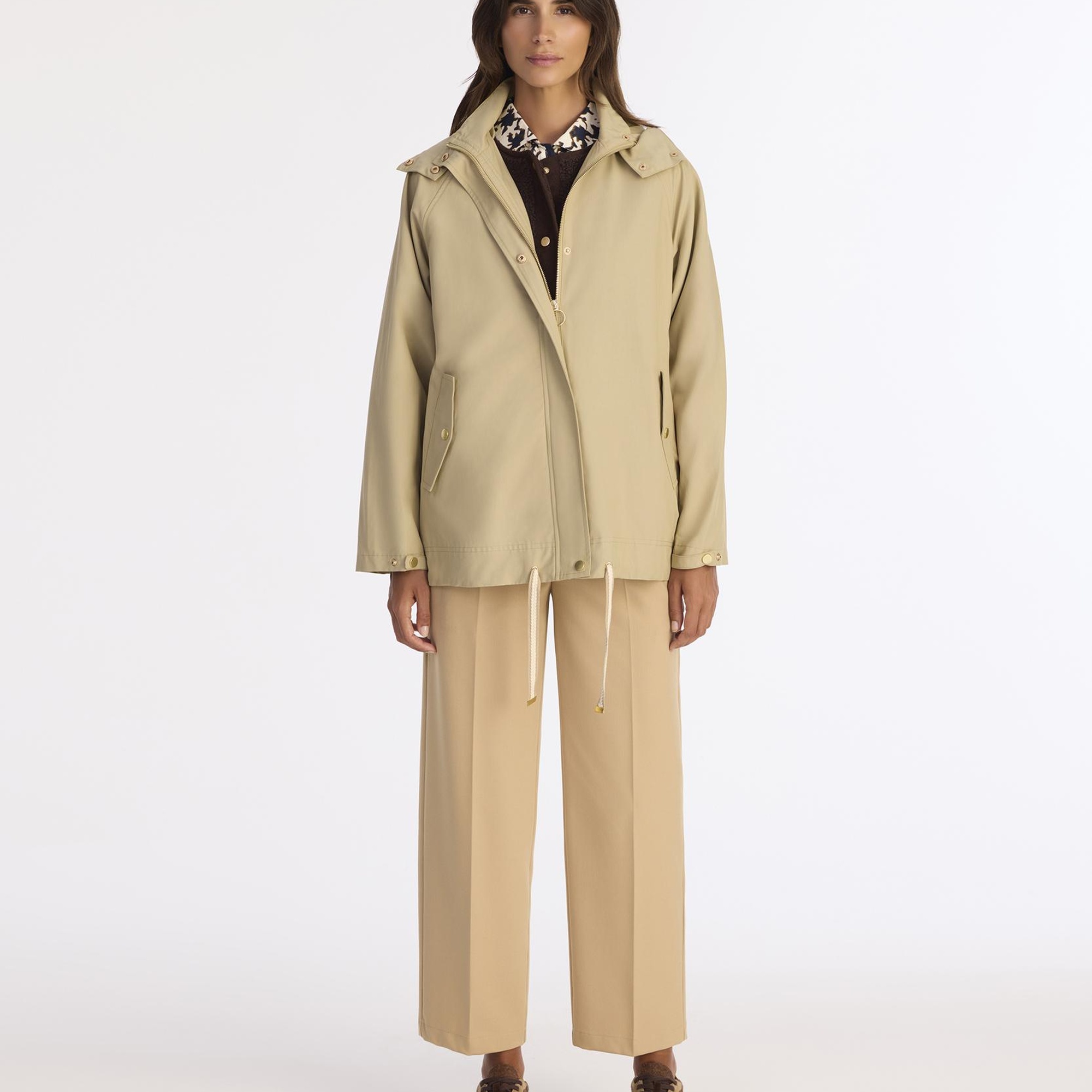 YARGICI Loose Kapüşonlu Yaka Uzun Kol Yağmurluk