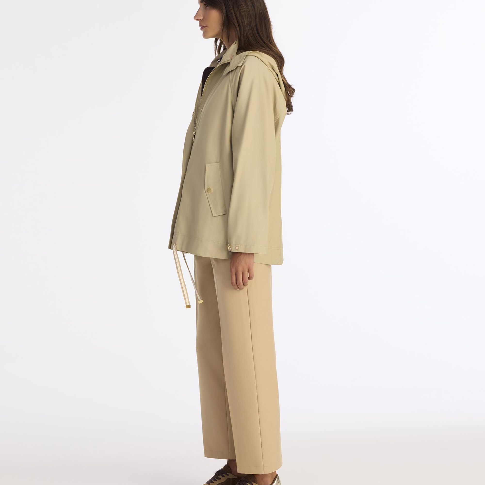 YARGICI Loose Kapüşonlu Yaka Uzun Kol Yağmurluk