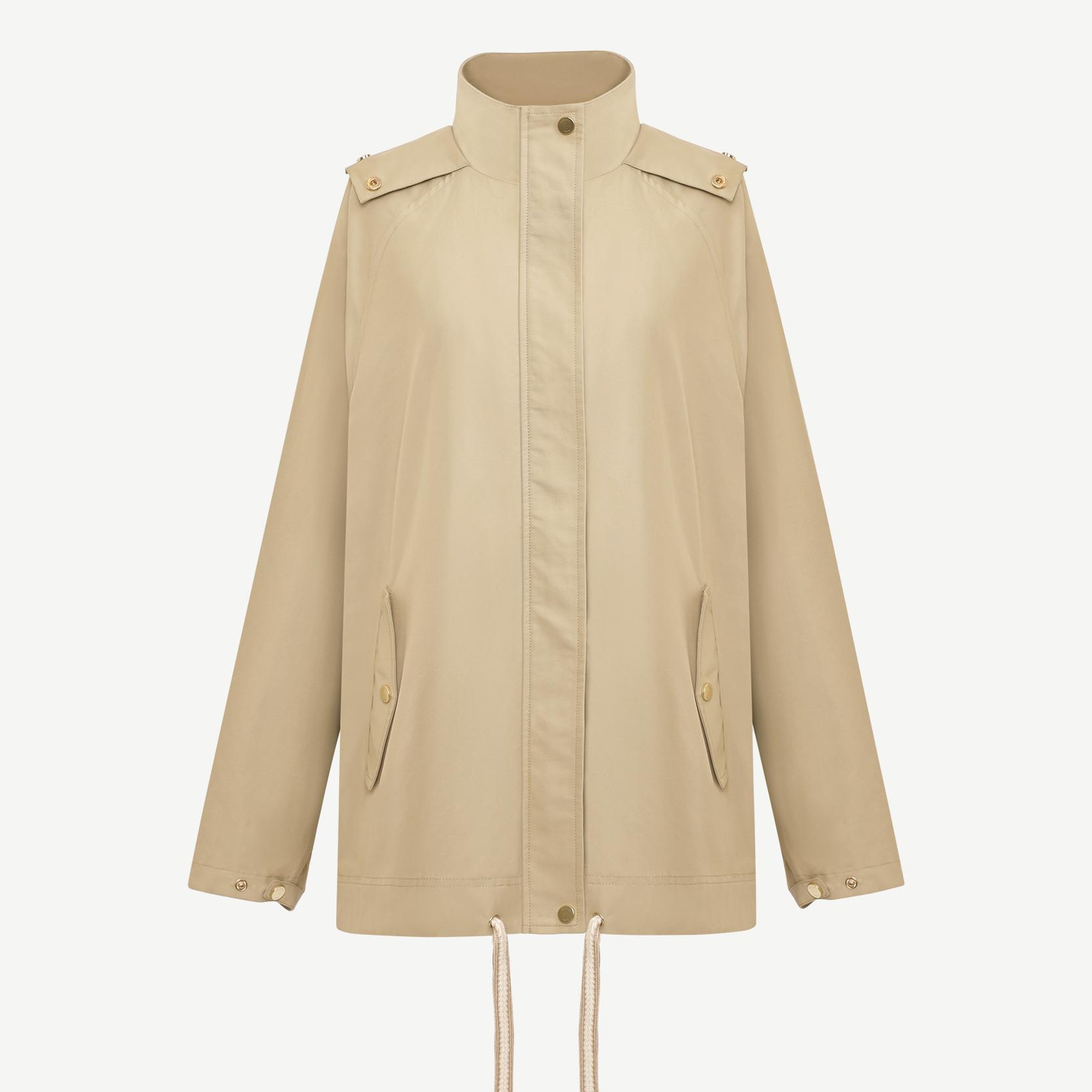 YARGICI Loose Kapüşonlu Yaka Uzun Kol Yağmurluk