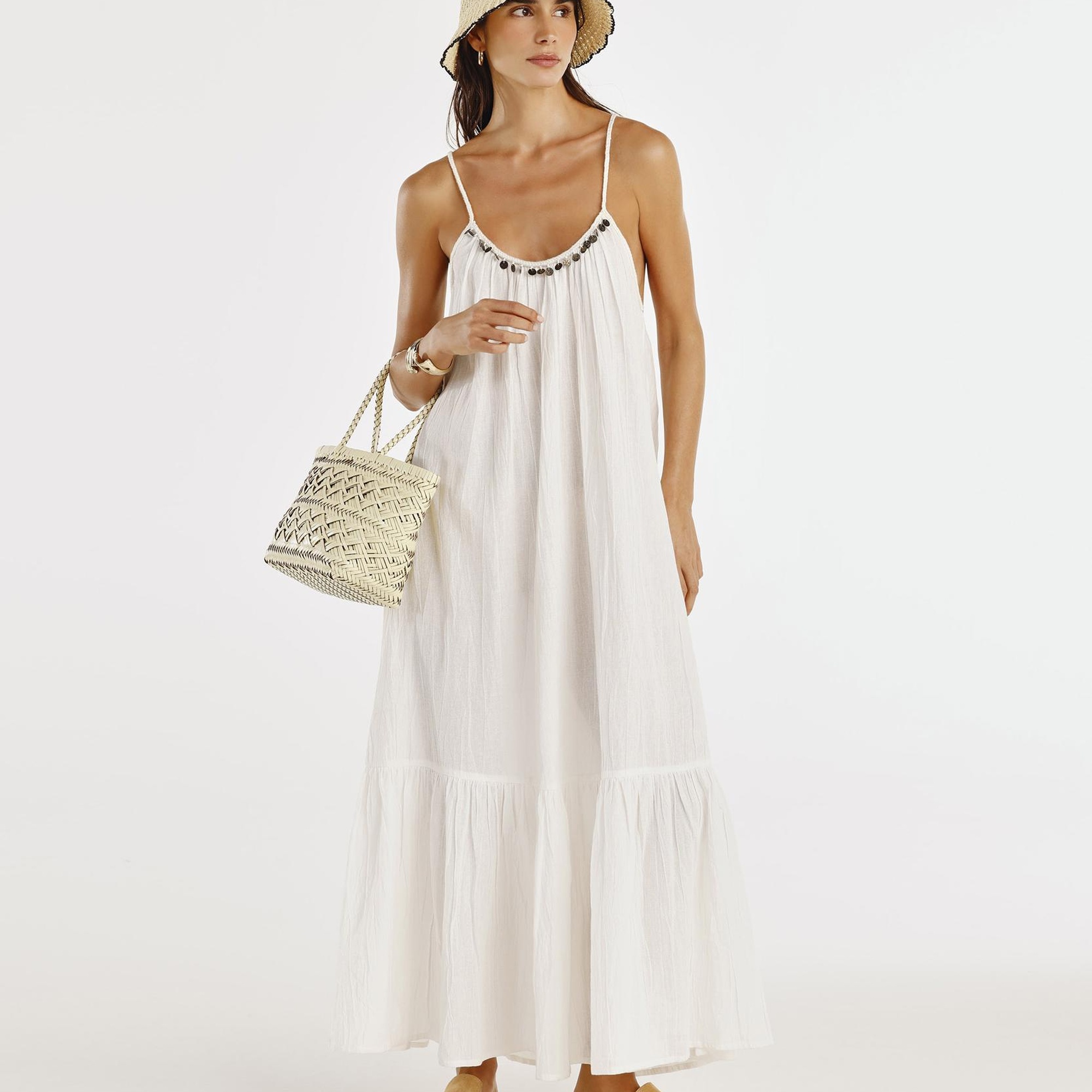 YARGICI Askılı Maxi Elbise