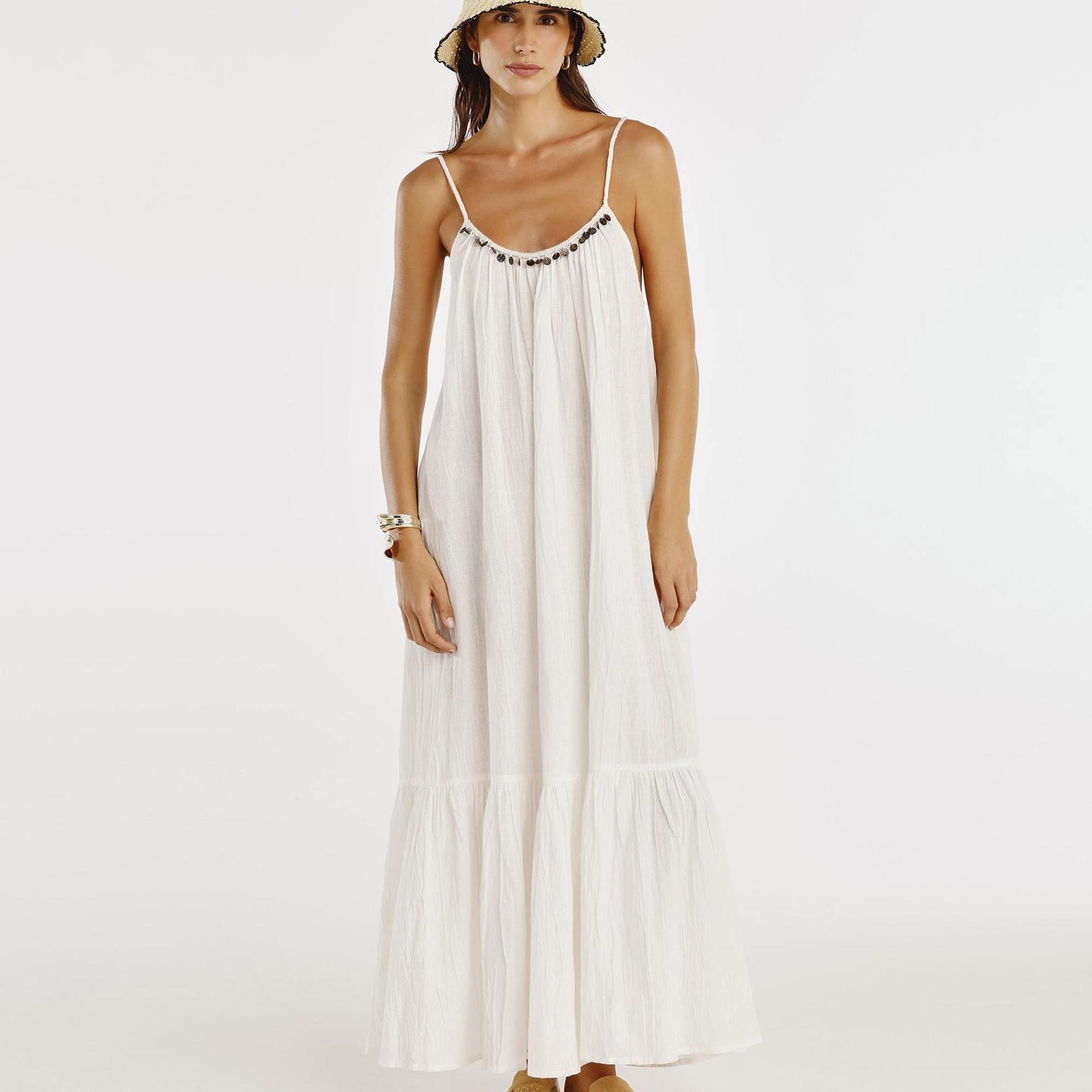 YARGICI Askılı Maxi Elbise