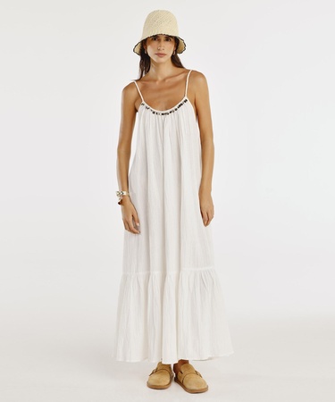  YARGICI Askılı Maxi Elbise