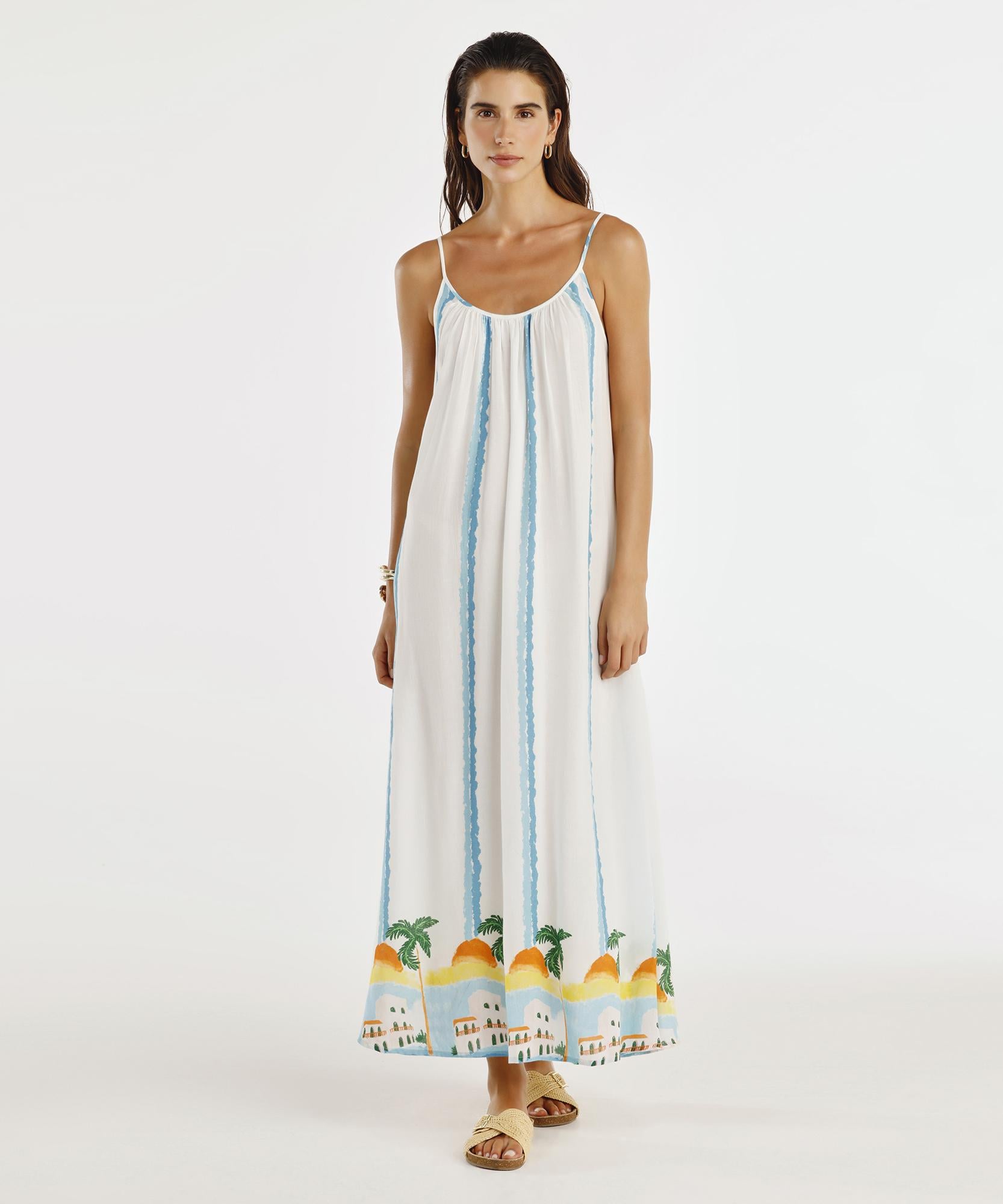  YARGICI İnce Askılı Kolsuz Uzun Elbise