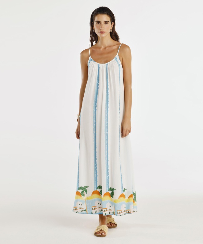  YARGICI İnce Askılı Kolsuz Uzun Elbise