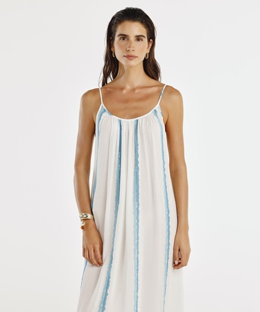  YARGICI İnce Askılı Kolsuz Uzun Elbise