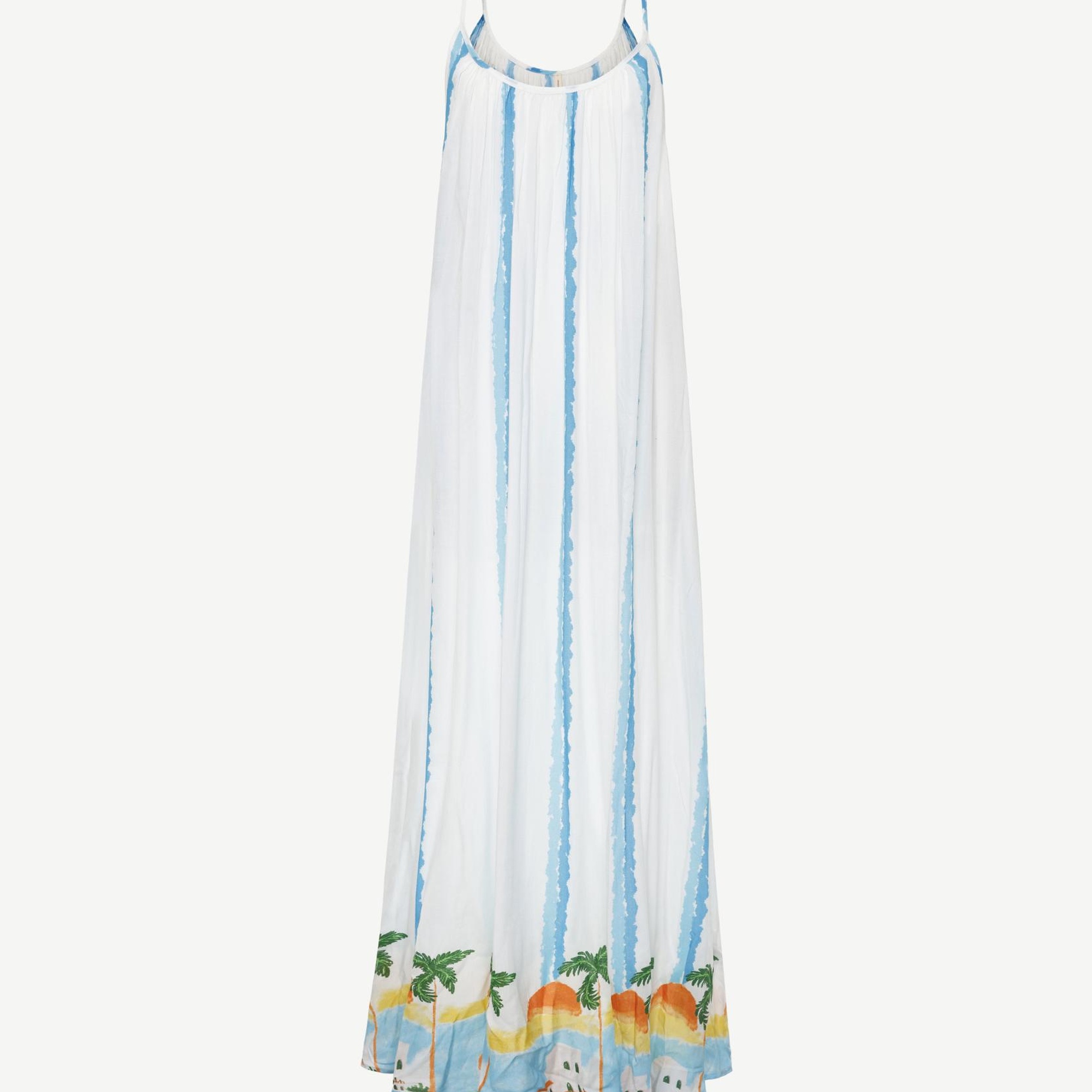 YARGICI İnce Askılı Kolsuz Uzun Elbise