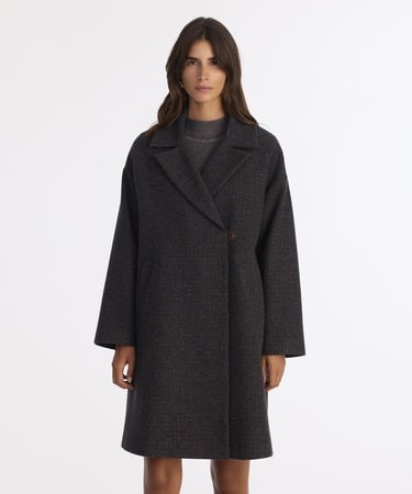  YARGICI Geniş Ceket Yaka Uzun Kol Palto