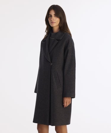  YARGICI Geniş Ceket Yaka Uzun Kol Palto