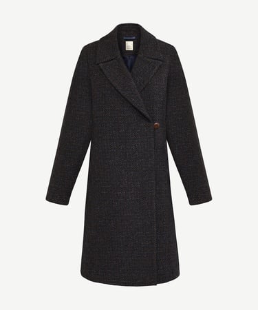  YARGICI Geniş Ceket Yaka Uzun Kol Palto