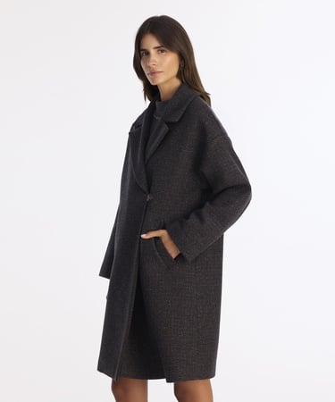  YARGICI Geniş Ceket Yaka Uzun Kol Palto