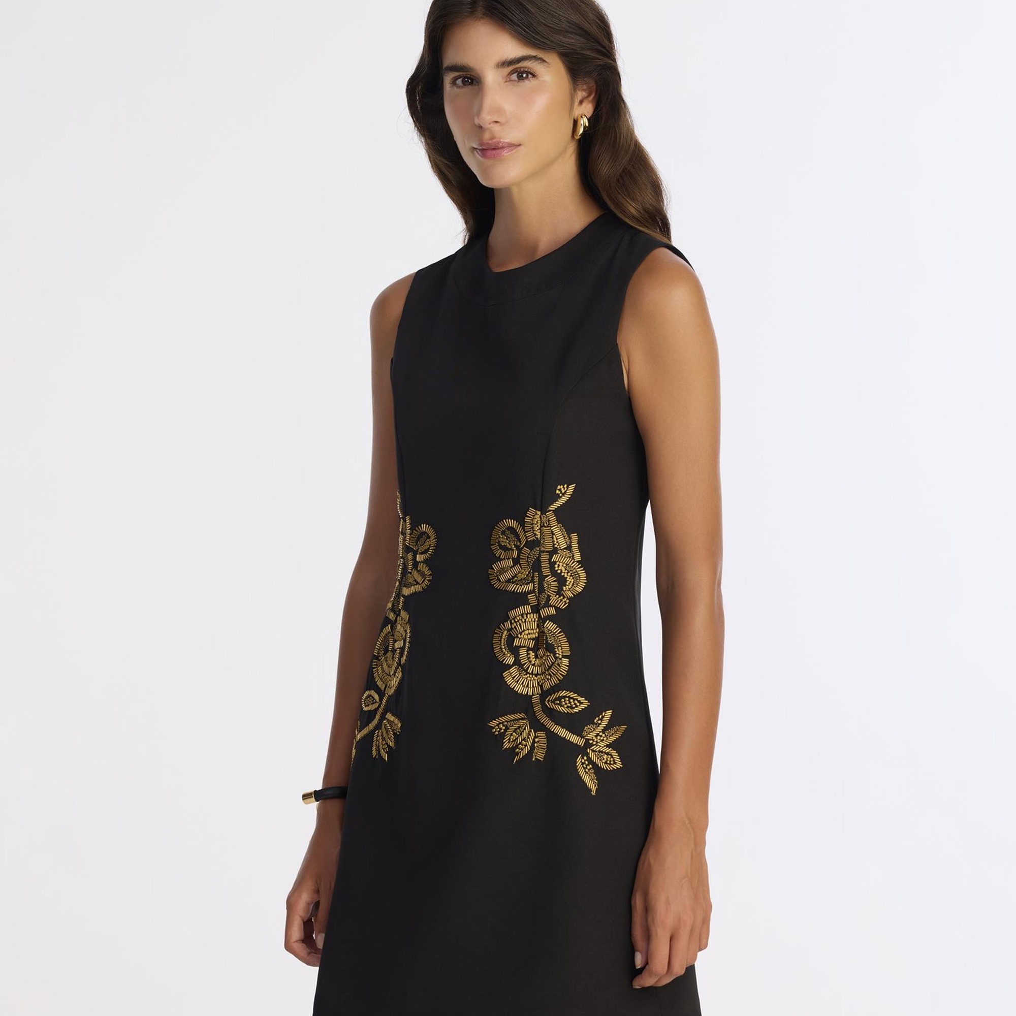 YARGICI Dar Bisiklet Yaka Kolsuz Elbise