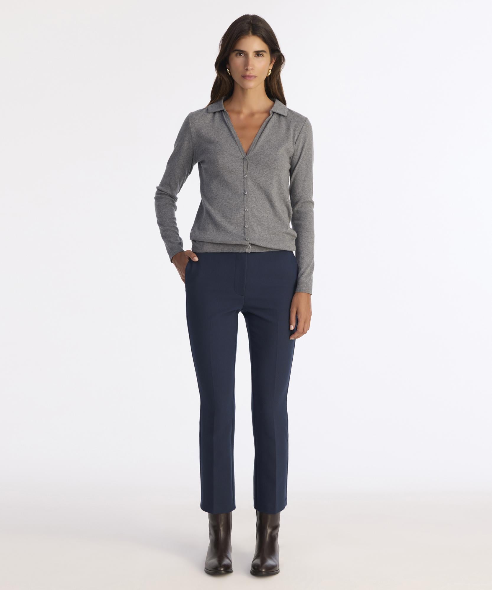  YARGICI Yaka Detaylı Uzun Kollu Hırka