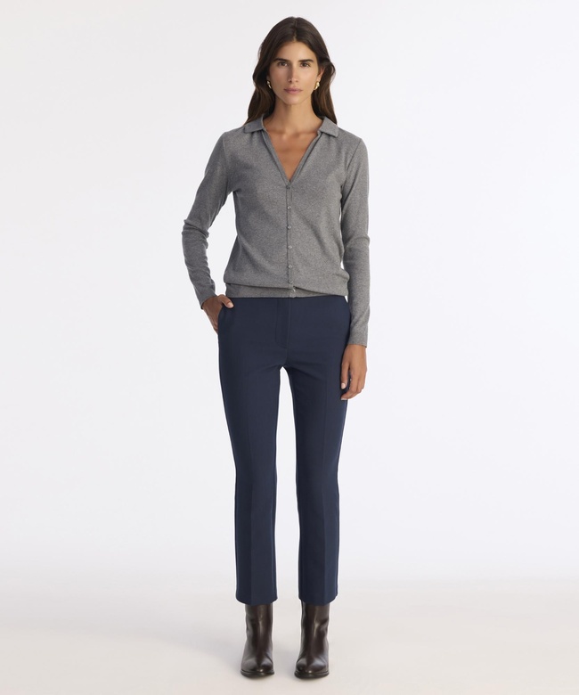  YARGICI Yaka Detaylı Uzun Kollu Hırka