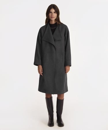  YARGICI Geniş Şal Yaka Uzun Kol Palto