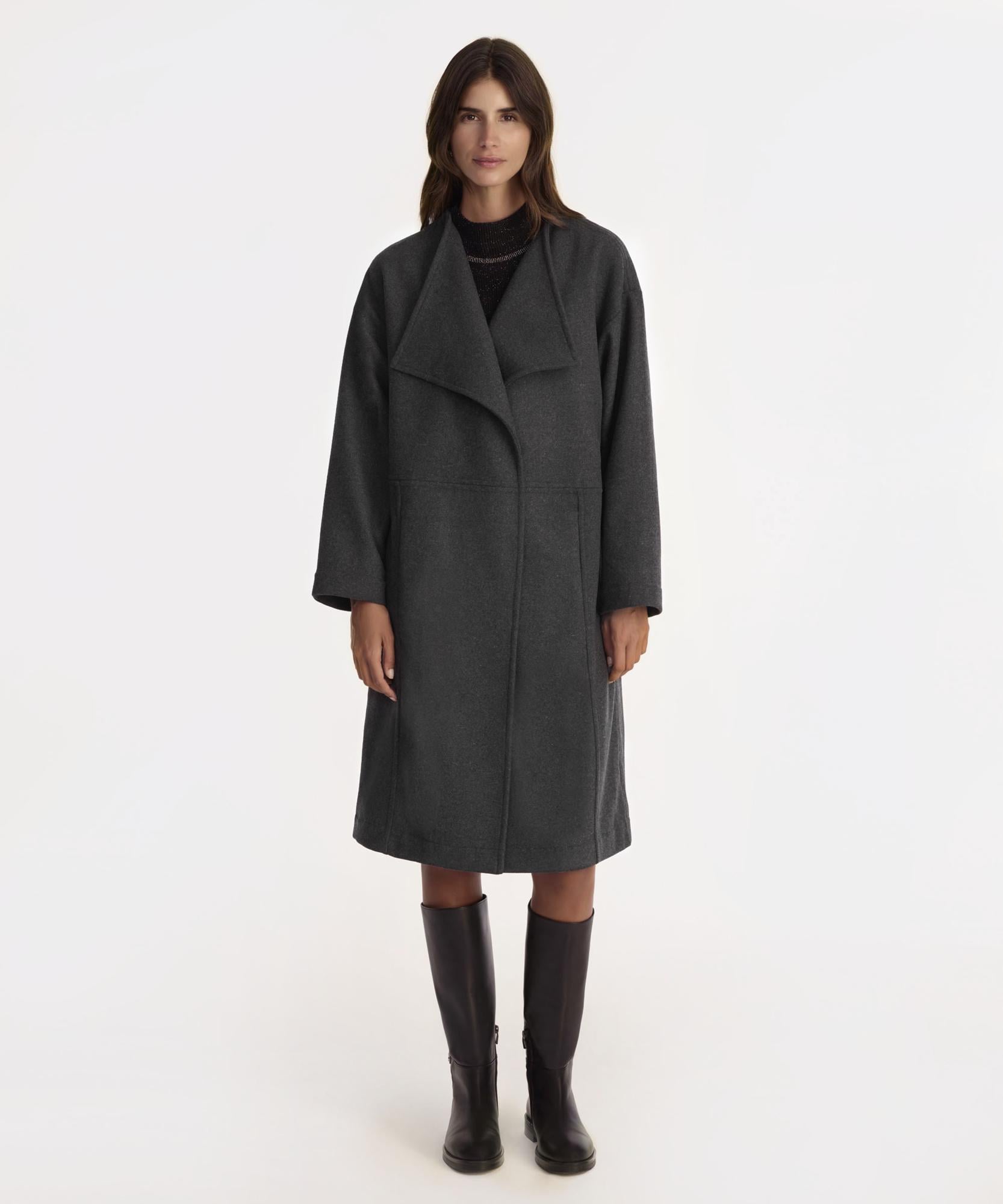  YARGICI Geniş Şal Yaka Uzun Kol Palto