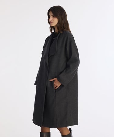  YARGICI Geniş Şal Yaka Uzun Kol Palto