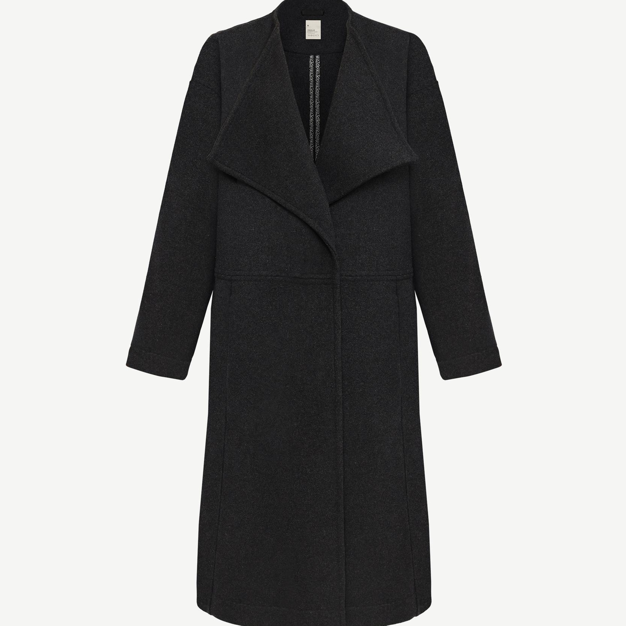 YARGICI Geniş Şal Yaka Uzun Kol Palto