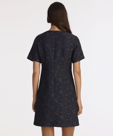  YARGICI A Form Bisiklet Yaka Kısa Kol Elbise