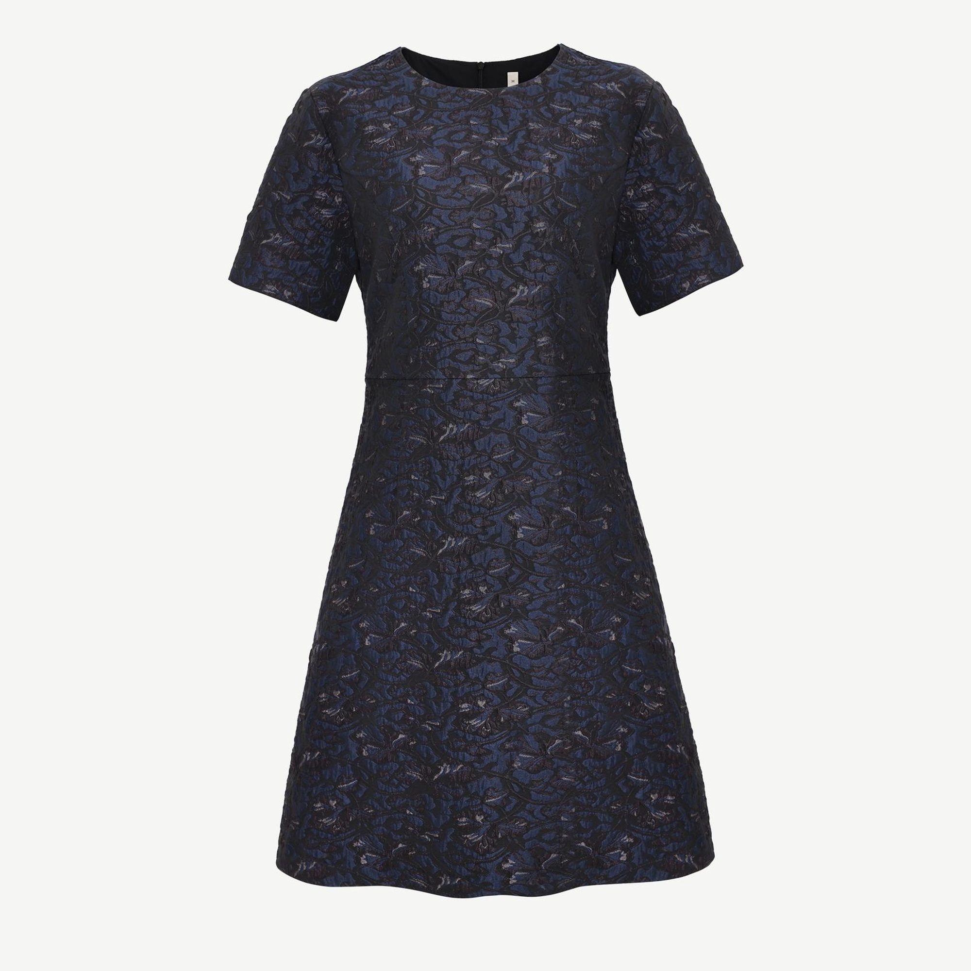 YARGICI A Form Bisiklet Yaka Kısa Kol Elbise