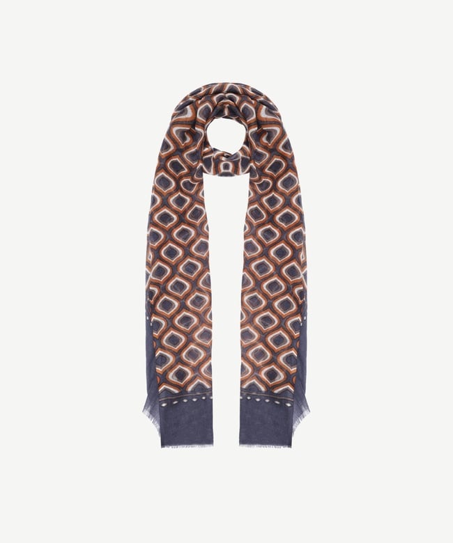  YARGICI Geometrik Desenli Yün Şal