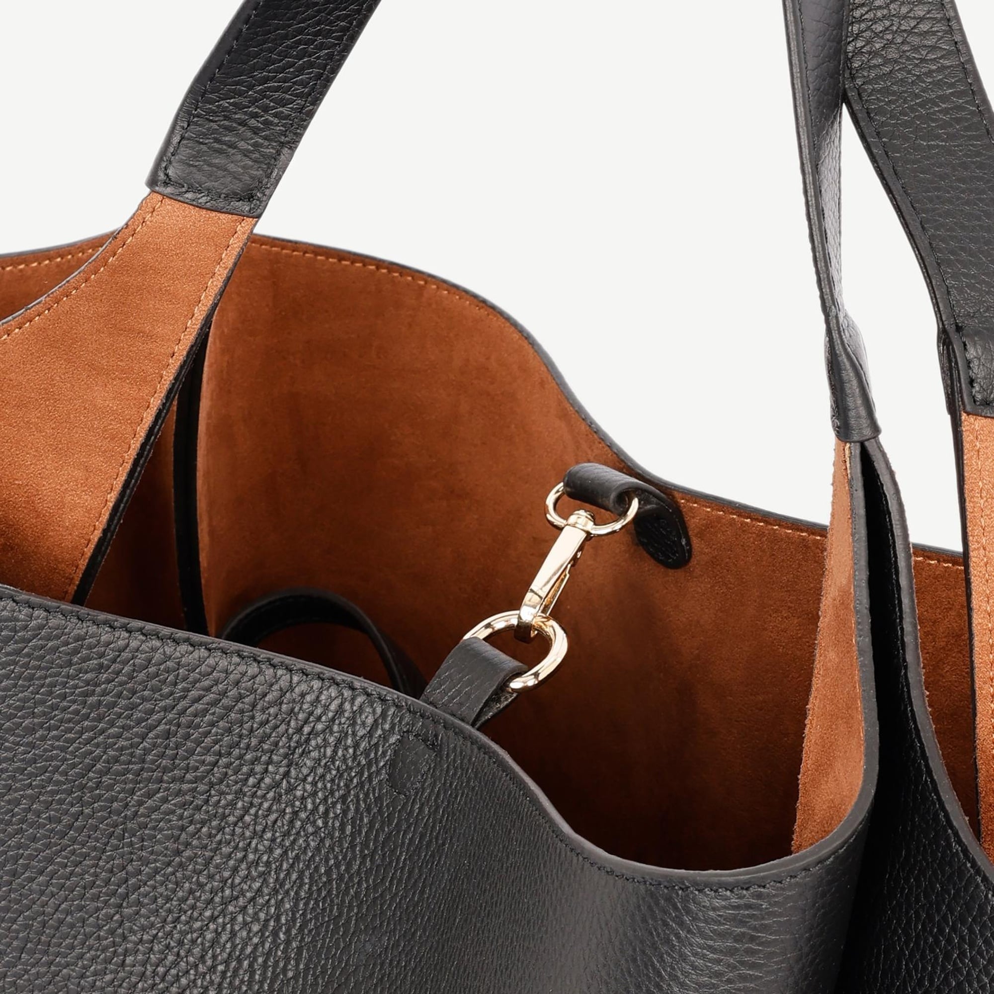 YARGICI Alcantara Astarlı Deri Omuz Çantası