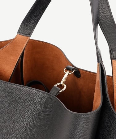  YARGICI Alcantara Astarlı Deri Omuz Çantası