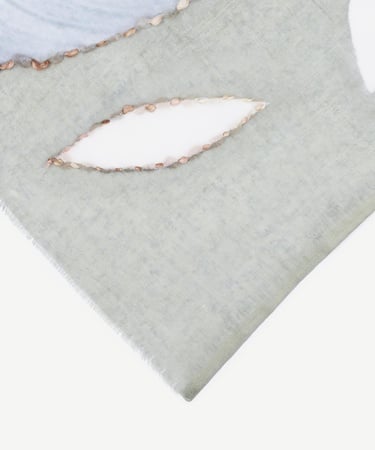  YARGICI Nakış İşlemeli Yün Şal