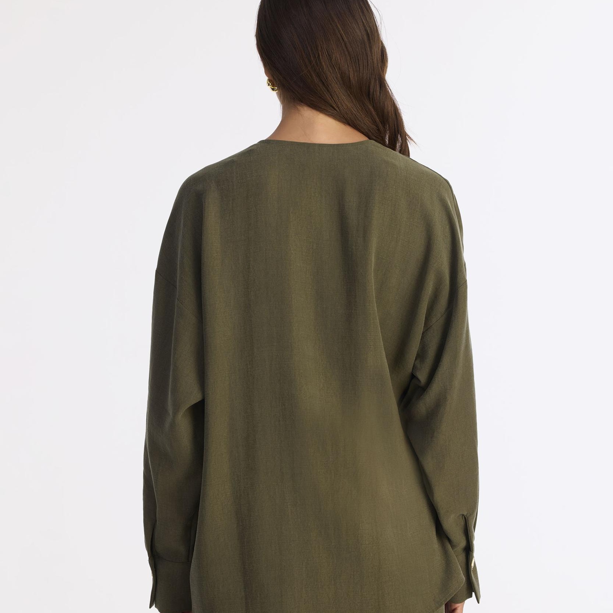 YARGICI Geniş Gömlek Yaka Uzun Kol Gömlek