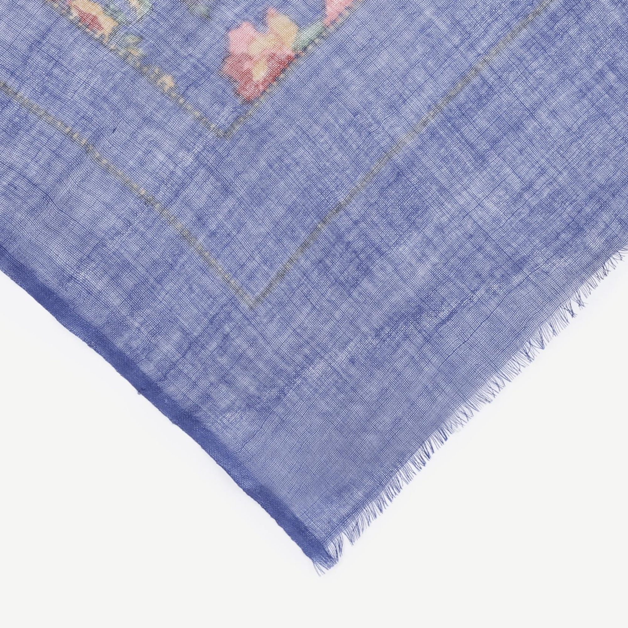 YARGICI Çiçek Desenli Yün Şal