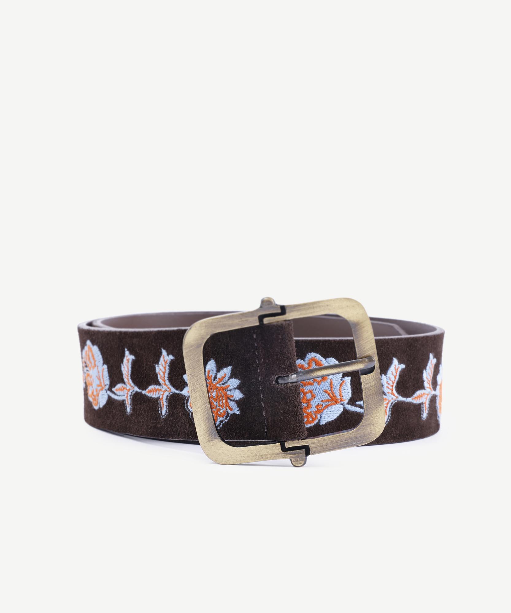  YARGICI Desen İşlemeli Deri Bel Kemeri