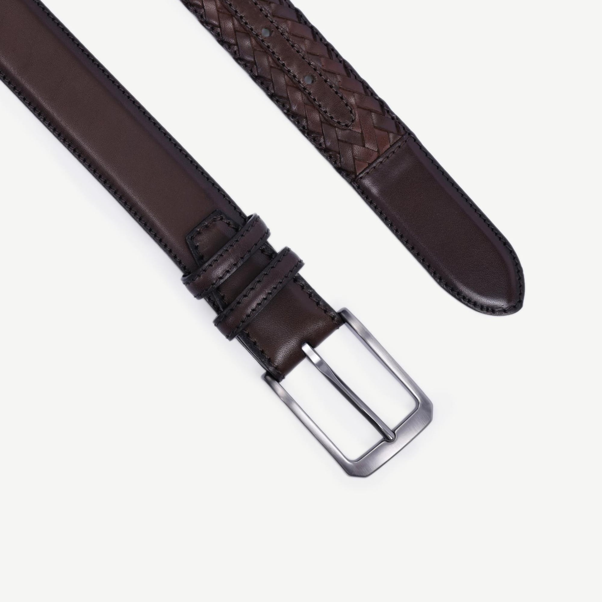 YARGICI Örgü Baskılı Deri Kemer