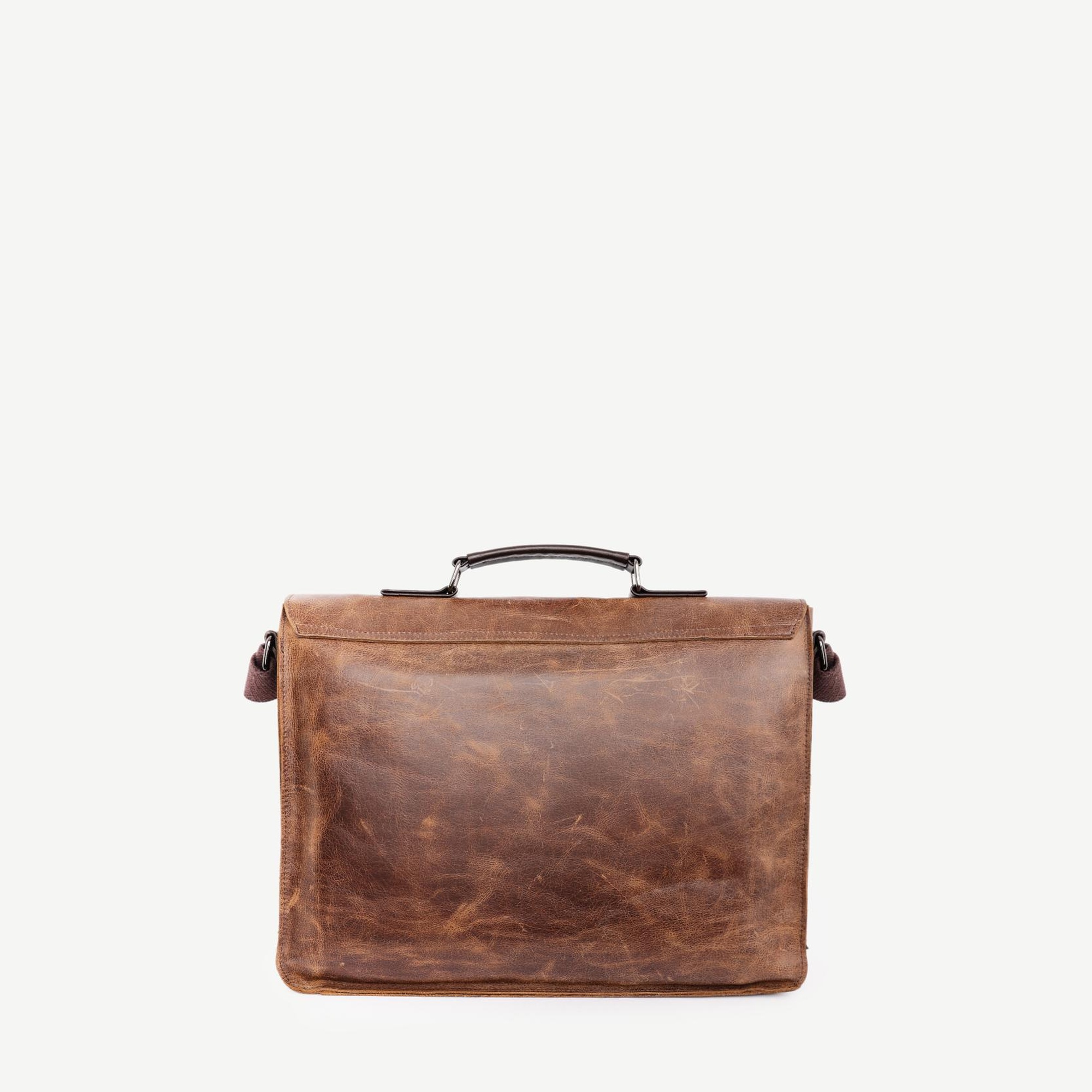 YARGICI Kapaklı Deri Laptop Çantası