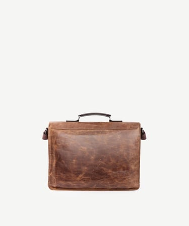  YARGICI Kapaklı Deri Laptop Çantası