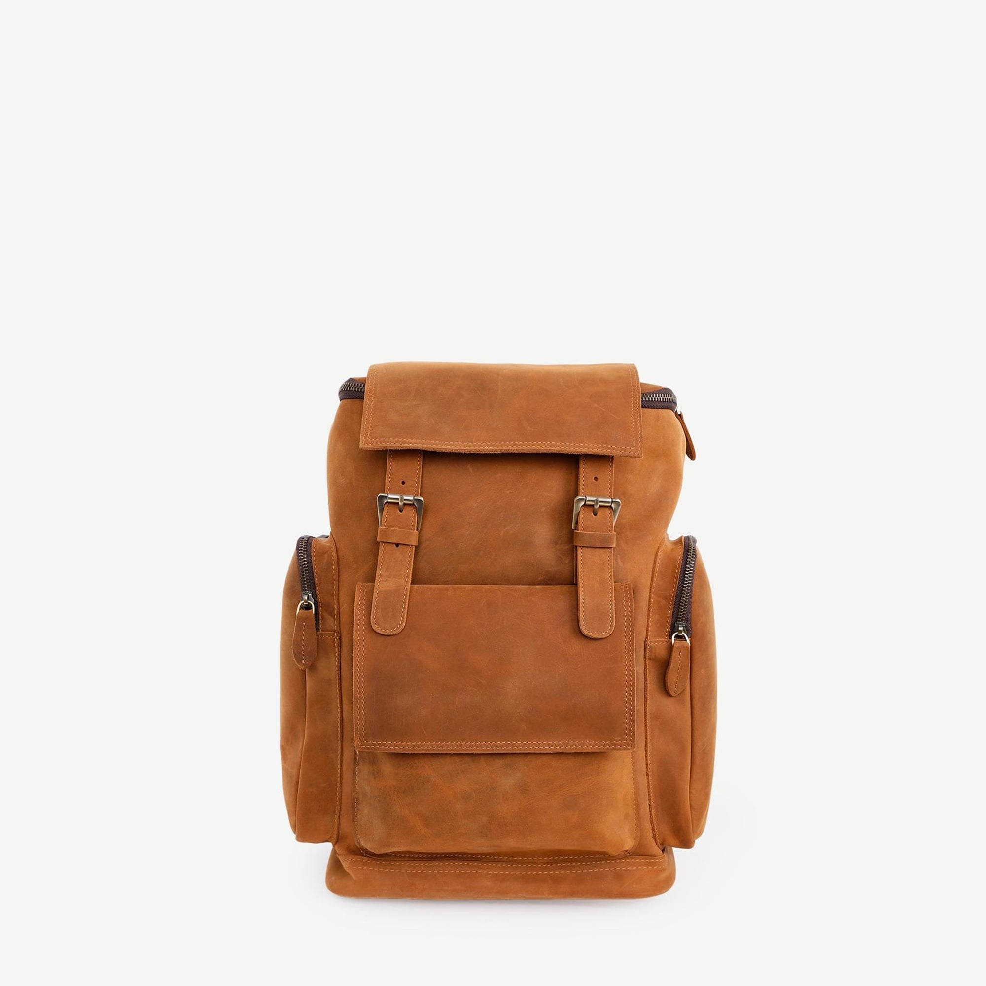 YARGICI Çok Bölmeli Deri Sırt Çantası