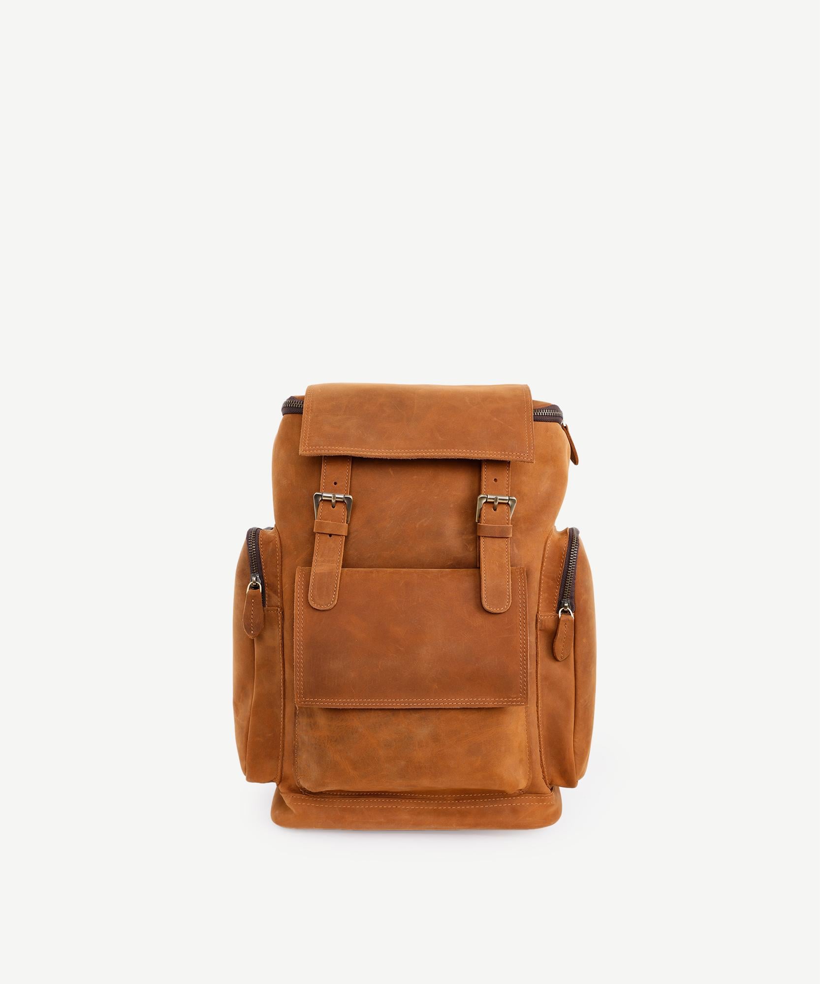  YARGICI Çok Bölmeli Deri Sırt Çantası