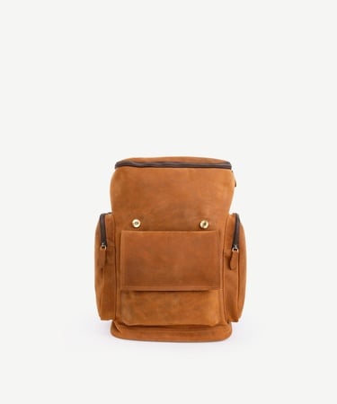  YARGICI Çok Bölmeli Deri Sırt Çantası