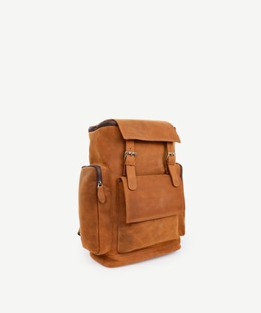  YARGICI Çok Bölmeli Deri Sırt Çantası