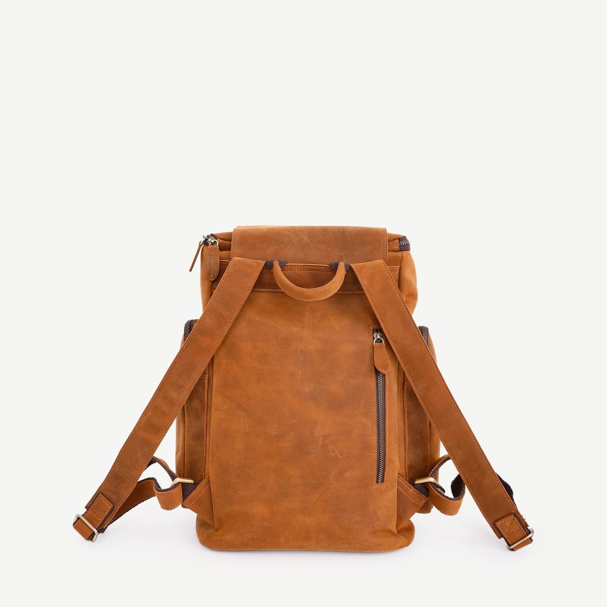 YARGICI Çok Bölmeli Deri Sırt Çantası