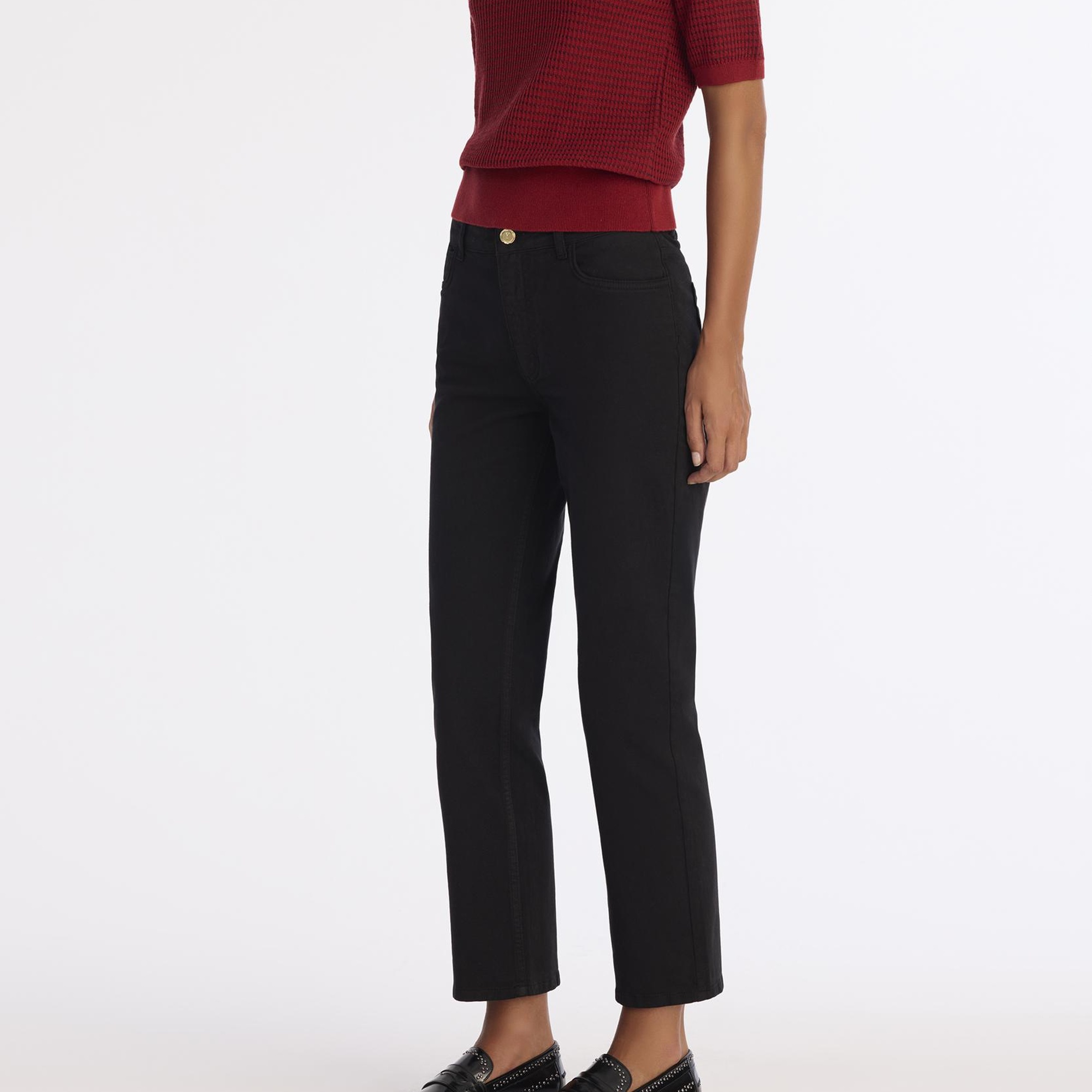 YARGICI Düz Yüksek Bel Pantolon