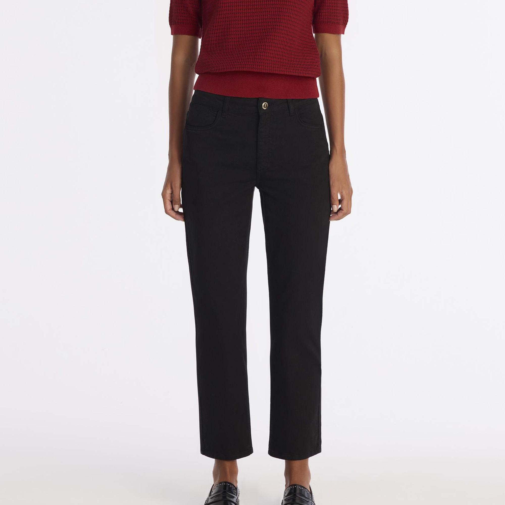 YARGICI Düz Yüksek Bel Pantolon