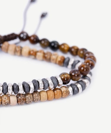  YARGICI Hematit Ve Tibet Akiği Bileklik