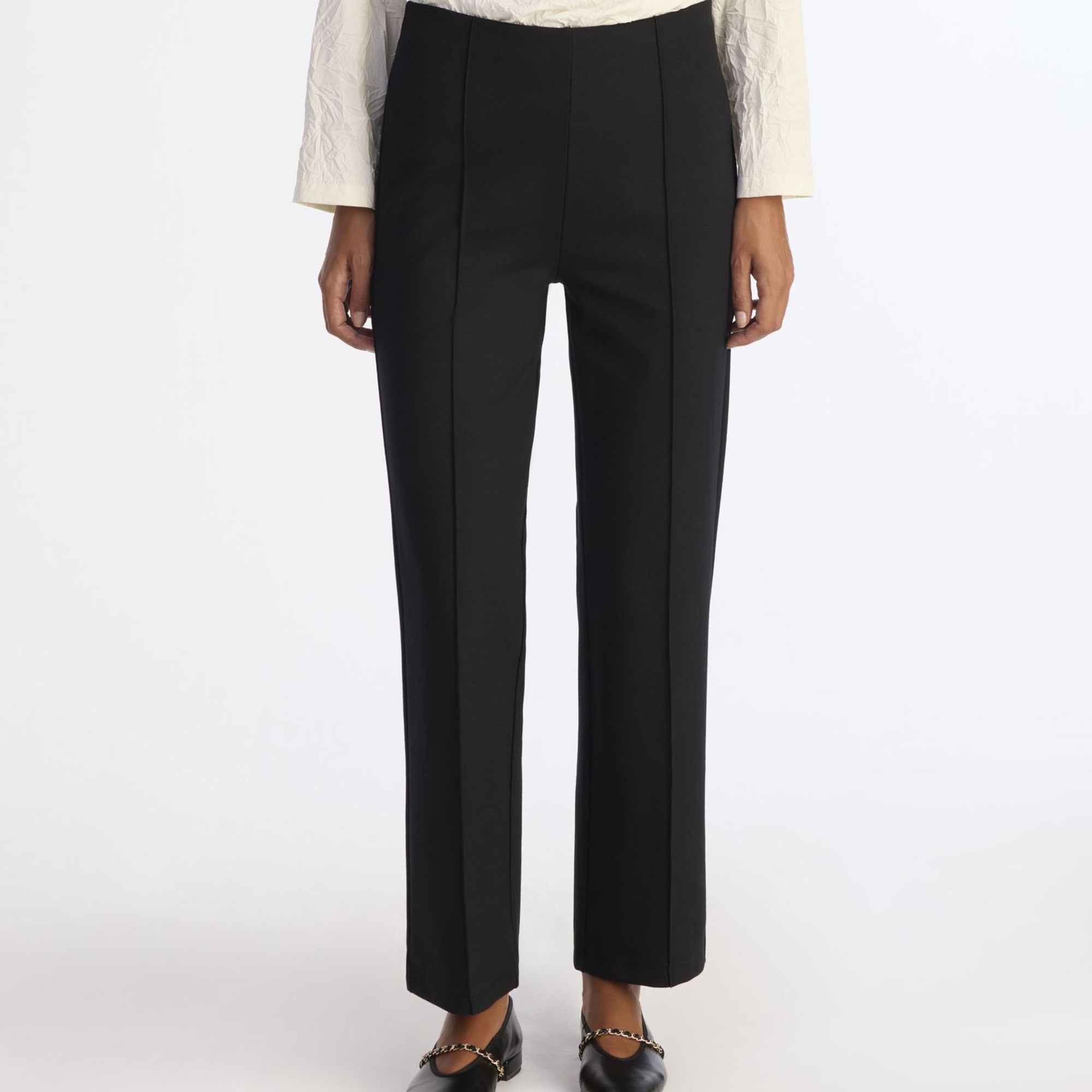 YARGICI Nervürlü Düz Kalıp Pantolon