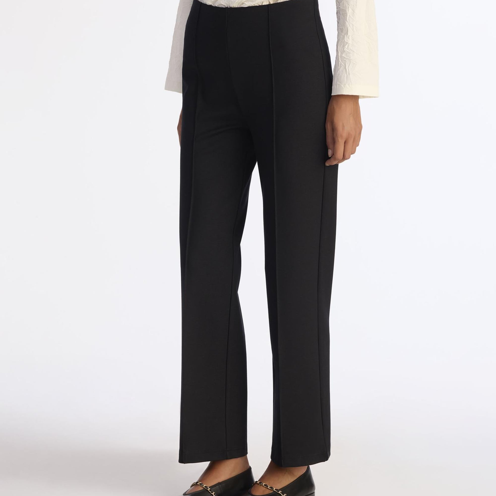 YARGICI Nervürlü Düz Kalıp Pantolon